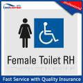 Hochwertige männliche / weibliche Plastik Braille Toilette Schild Platte